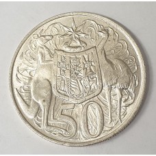 AUSTRALIA 1966 . FIFTY CENTS COIN . ROUND
